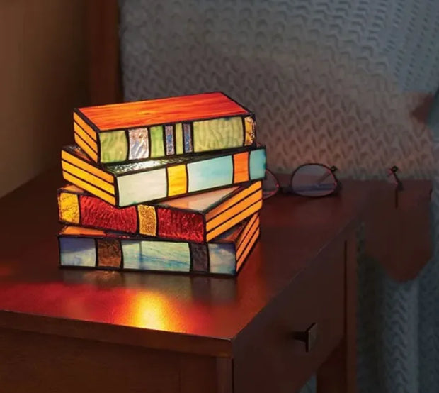 Stacked Books Decorative Desk Lamp
