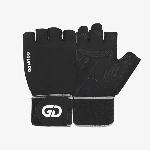 Fitness gloves with microfiber anti slip and wear-resistant design half finger gloves with straps ﻿
