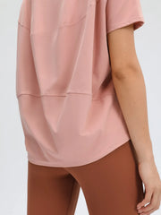 Sports short sleeved women's running fitness yoga clothes top t-shirt