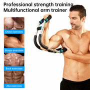 Adjustable Spring Twister Arm Exerciser: Strengthen forearms, triceps & chest. Portable home fitness gear.