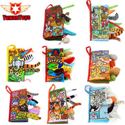 English Language Soft Fabric Cloth Book 0~12 Months Animal Style Baby Toys Hot Early Development Books Learning&Education Toy