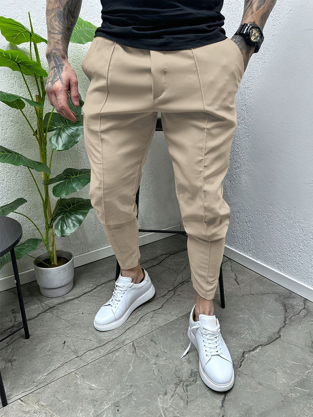 Casual slim fit small legged work pants outdoor long pants fitness pants