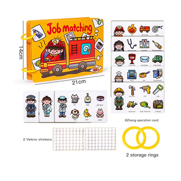 Occupational pairing quiet pasting books busy children's books beneficial intellectual toys repeated pasting books