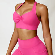 Quick drying beautiful back yoga clothes bra tight fitness vest running shockproof sports underwear