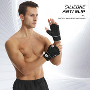 Fitness gloves with microfiber anti slip and wear-resistant design half finger gloves with straps ﻿