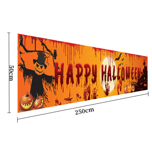 Halloween Product Party Banner Bloodstain Horror Yard Decoration Banner Background Arrangement