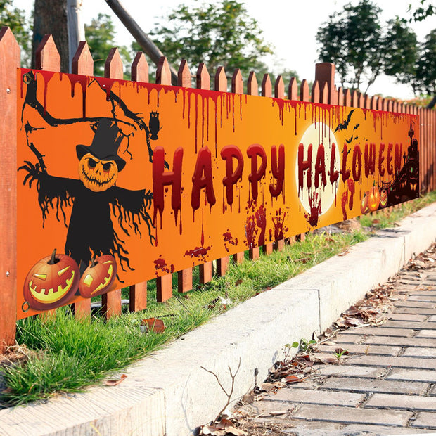 Halloween Product Party Banner Bloodstain Horror Yard Decoration Banner Background Arrangement