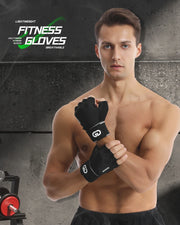 Fitness gloves with microfiber anti slip and wear-resistant design half finger gloves with straps ﻿