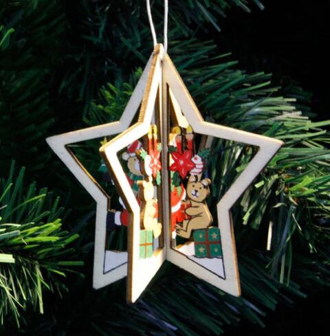 Christmas Tree Ornaments Hanging Xmas Tree Decor 3D Pendants