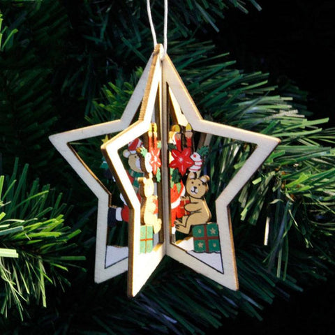 Christmas Tree Ornaments Hanging Xmas Tree Decor 3D Pendants