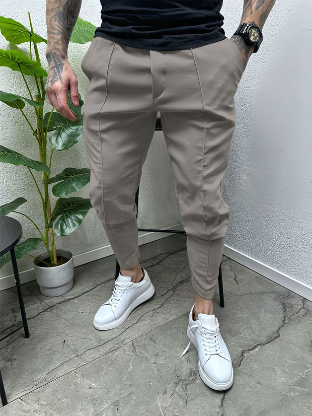 Casual slim fit small legged work pants outdoor long pants fitness pants