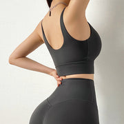 High intensity sports bra women's beautiful back top fitness vest running gathering shock-absorbing yoga bra