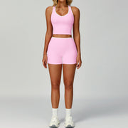 Set for Women - Tight-Fitting Backless Yoga Suit for Outdoor Fitness