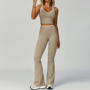 Set for Women - Tight-Fitting Backless Yoga Suit for Outdoor Fitness