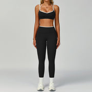 Set for Women - Tight-Fitting Backless Yoga Suit for Outdoor Fitness