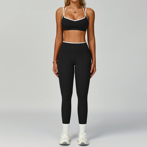 Set for Women - Tight-Fitting Backless Yoga Suit for Outdoor Fitness