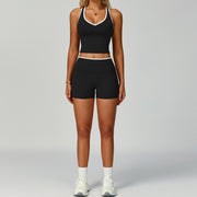 Set for Women - Tight-Fitting Backless Yoga Suit for Outdoor Fitness