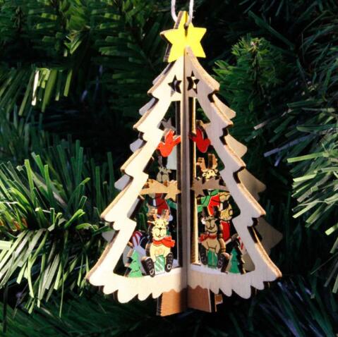 Christmas Tree Ornaments Hanging Xmas Tree Decor 3D Pendants