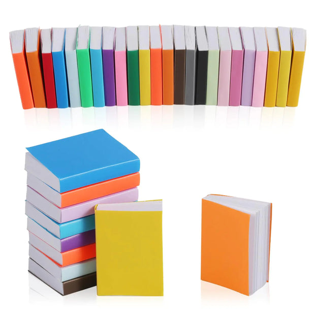 40pcs Miniature Books 1:12 Scale Miniatures Dollhouse Books Assorted Colors Tiny Christmas Pretend Play Toy Dollhouse Decoration Accessories Gifts for Boys Girls Bedroom Study Room