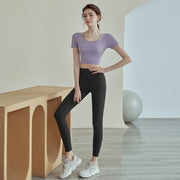 Short sleeved set professional Pilates exercise running training fitness suit