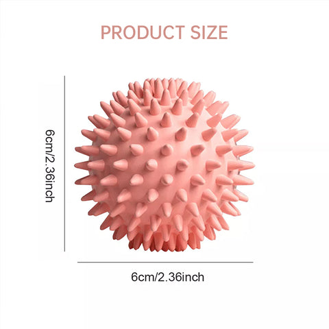 Durable sport massage ball. Spiky design for myofascial release, deep - tissue work, trigger points, muscle recovery & pain reli