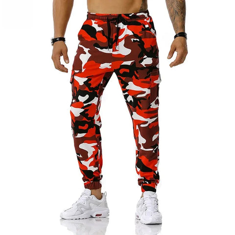 New Men's Camouflage Jogging Pants Outdoor Sweatpants Football Training Pants Fitness Loose Fit Casual