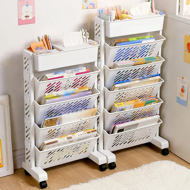 Removable Desk Storage Rack for Books and Supplies