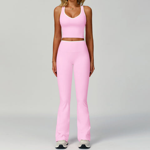 Set for Women - Tight-Fitting Backless Yoga Suit for Outdoor Fitness