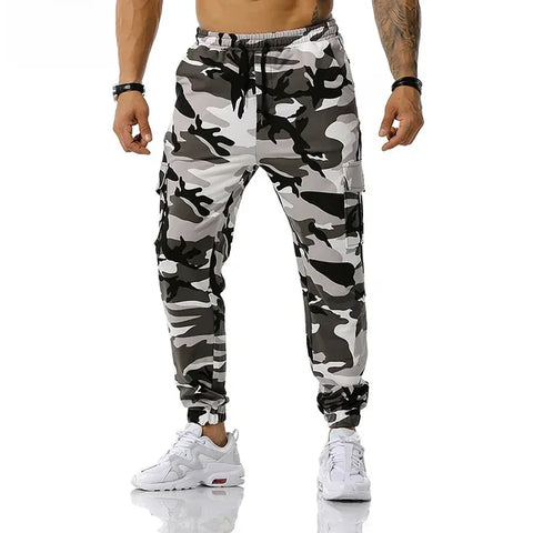 New Men's Camouflage Jogging Pants Outdoor Sweatpants Football Training Pants Fitness Loose Fit Casual