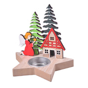 Christmas Decoration New Product Christmas Wooden Candle Stand Desktop Decoration Christmas Daily Necessities