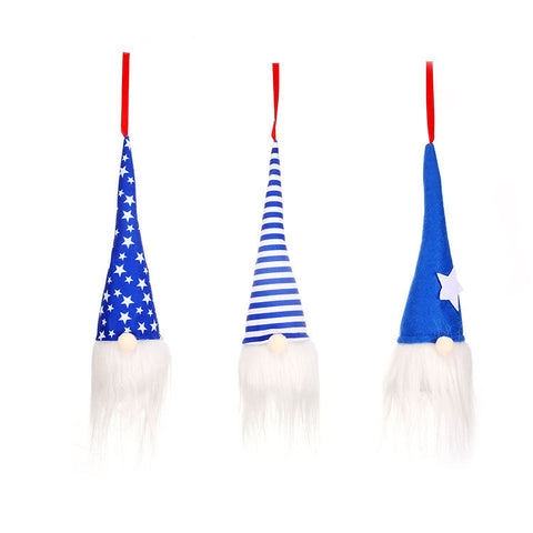 American Independence Day National Day with lights faceless old man pendant new product Rudolph ornaments children's gift