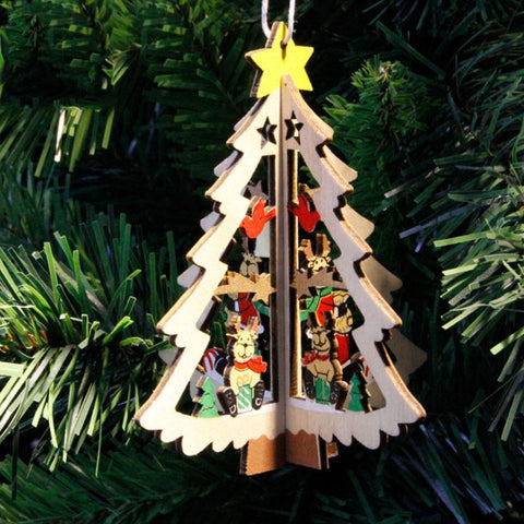 Christmas Tree Ornaments Hanging Xmas Tree Decor 3D Pendants