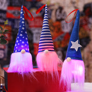 American Independence Day National Day with lights faceless old man pendant new product Rudolph ornaments children's gift