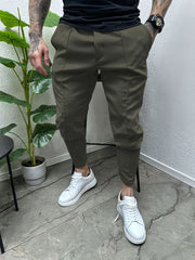 Casual slim fit small legged work pants outdoor long pants fitness pants