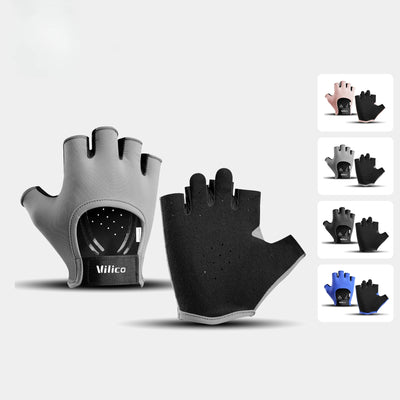 Fitness yoga gloves with half finger iron rubbing anti slip wear-resistant and anti cocoon gloves