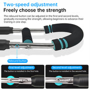 Adjustable Spring Twister Arm Exerciser: Strengthen forearms, triceps & chest. Portable home fitness gear.