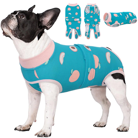 SUNFURA Dog Recovery Suit Dog Surgical Recovery Suit Male Female Recovery Suit for Dogs After Surgery Spay Neuter Anti Licking Dog Onesies Breathable Bodysuit E-Collar & Cone Alternative Peach L