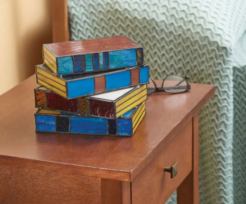 Stacked Books Decorative Desk Lamp