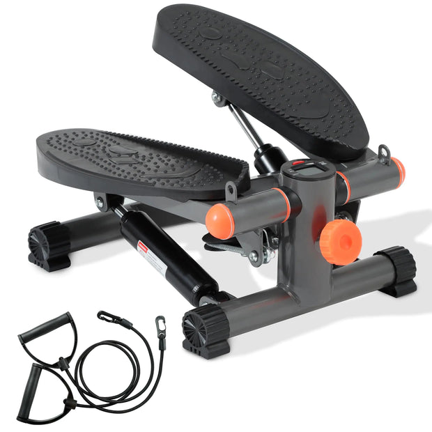 Stepper for Exercise at Home Mini Stair Stepper with Resistance Bands Exercise Equipment for Home Stair Climber Stepper Machine for Home Gym Cardio Equipment for Full Body Workout