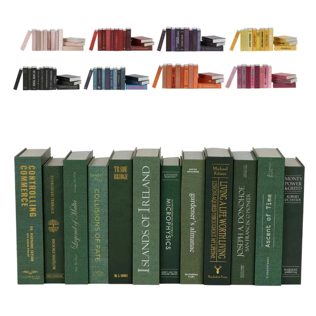 colorbloc 12 Decorative Faux Books Fake Books for Bookshelf Decor Coffee Table Books Entry Table Book Decor Vintage Decorative Books. Green Home Decor Accents. Home Staging Books.