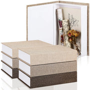 Geyoga 6 Pcs Fake Books for Decoration Linen Faux Books Modern Fake Book Storage for Coffee Table DIY Crafts Storage Home Bookshelf Cafe Hotel Decoration Display 8.6 x 6.1 x 1.8 Inch(Coffee Color)