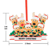 Custom Name Reindeer Family Xmas Ornament Personalized Christmas Decoration Gifts