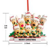 Custom Name Reindeer Family Xmas Ornament Personalized Christmas Decoration Gifts