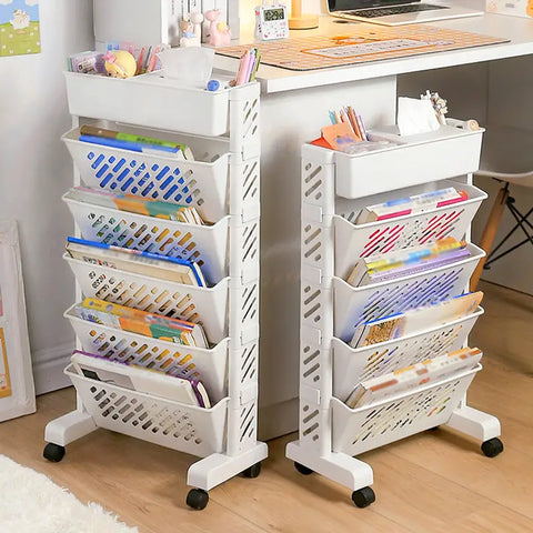 Removable Desk Storage Rack for Books and Supplies