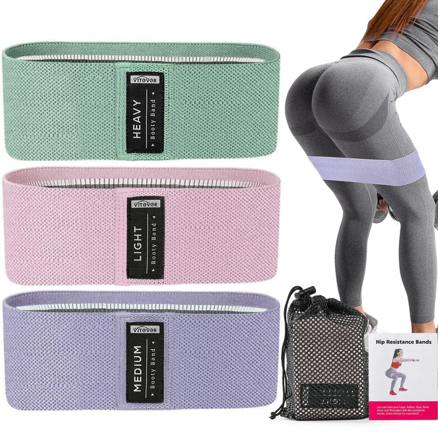 3 Levels Booty Bands Set Resistance Bands for Working Out Exercise Bands for Women Legs and Butt Yoga Starter Set