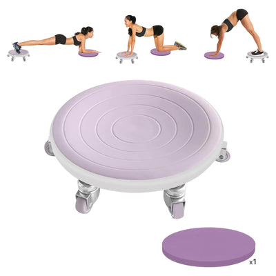 Tasidingster 6 Caster Ab Roller Ab Exercise Equipment with Knee Pads Ab Roller Wheel for Core Exercise Abdominal Strength Training for Home Gym 360° Silent Ab Workout Equipment (Purple)